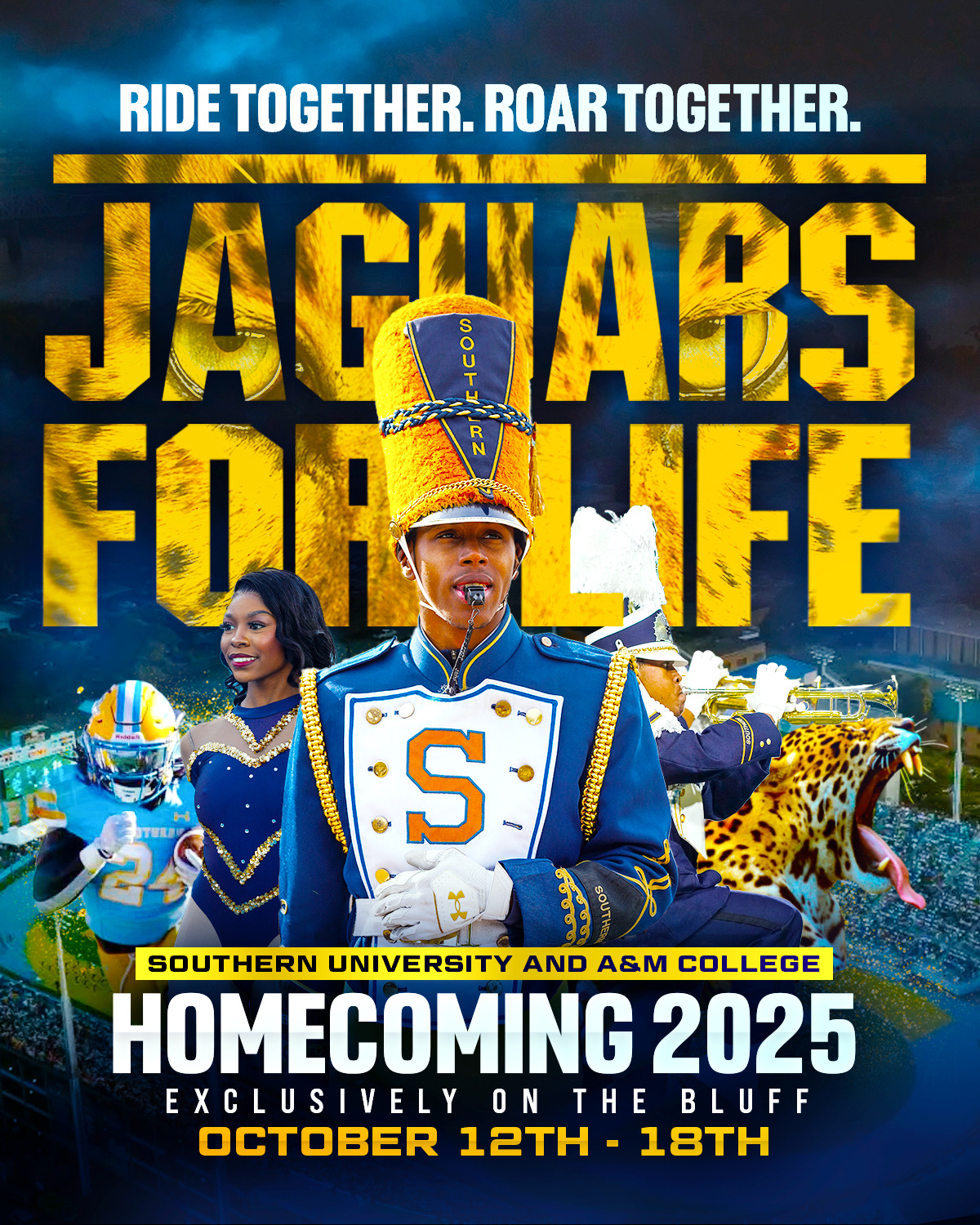 We ride together, we roar together, Jaguars For Life Logo