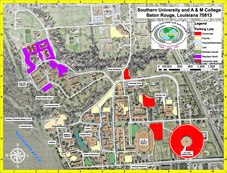 grambling state university campus map Campus Map Southern University And A M College grambling state university campus map