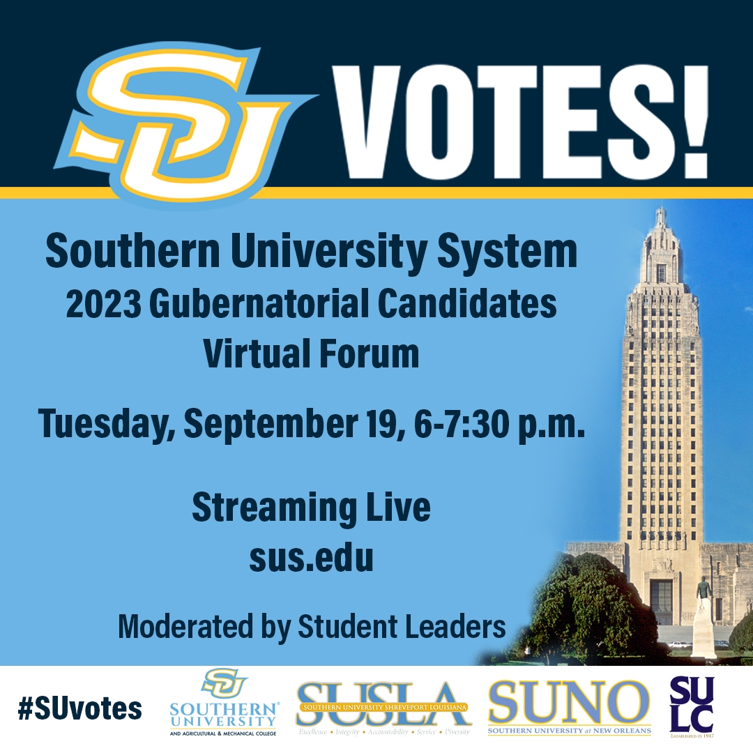 Southern University to host virtual Louisiana gubernatorial forum on Sept
