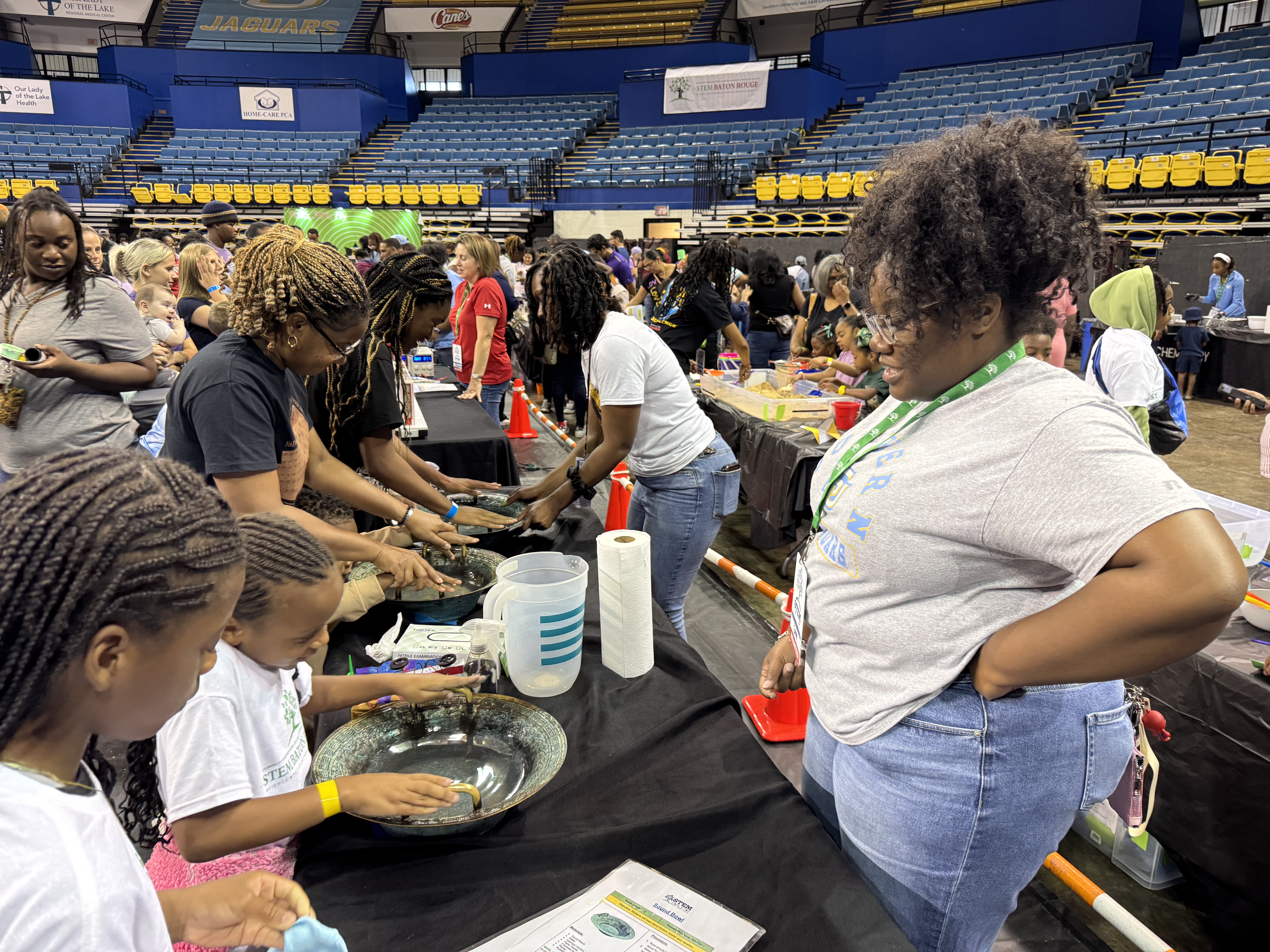 Students participating in STEM Saturdays with STEMBR