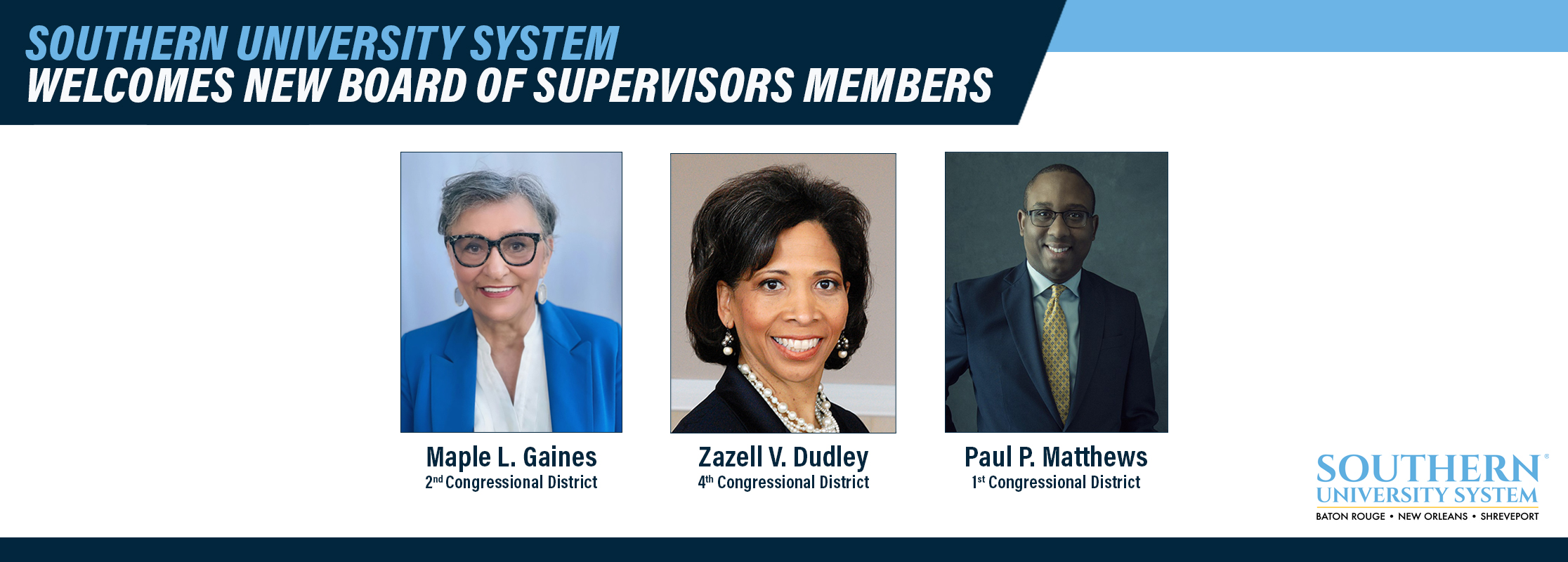 Southern University Board of Supervisors New Members